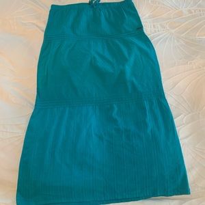 Roxy Turquoise Cotton Maxi Skirt